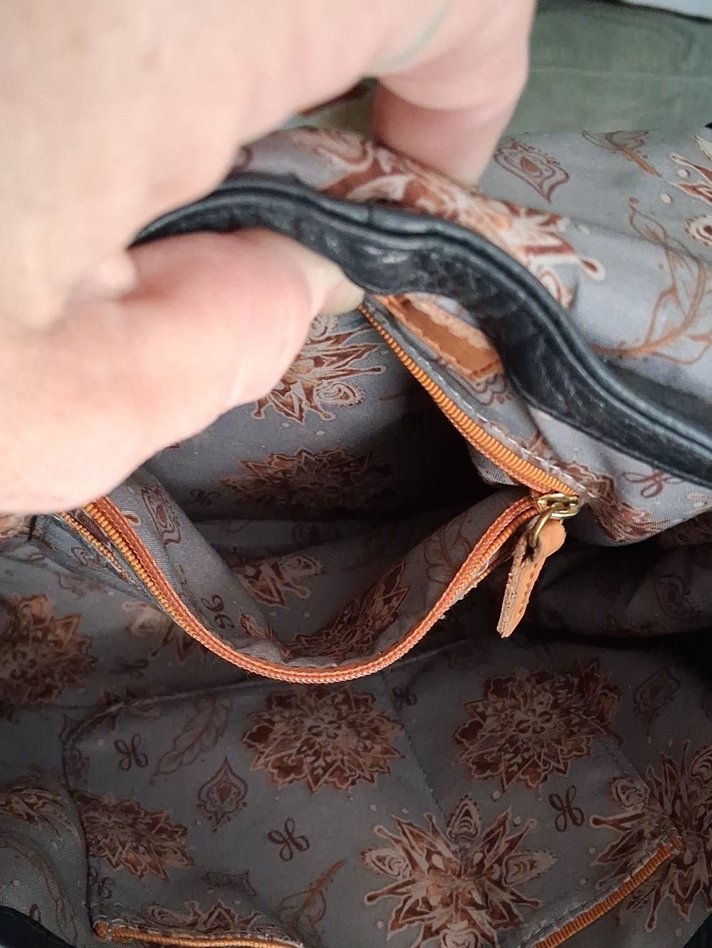 Hobo Pebbled Leather Crossbody Bag w/ Tassel - Picture 8 of 16